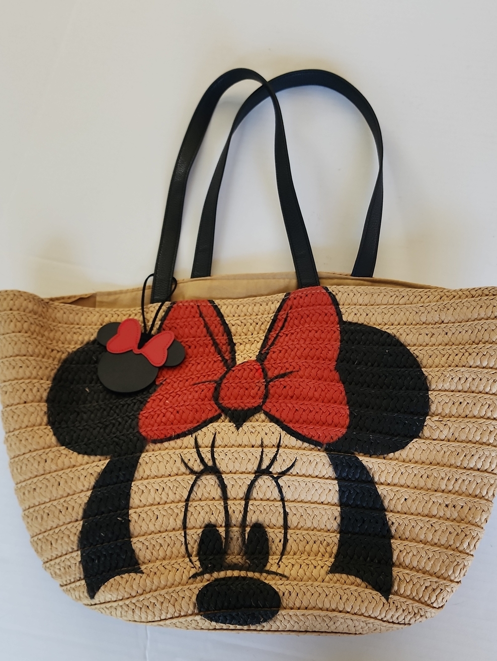 Disney Minnie Mouse Straw Tote Bag
